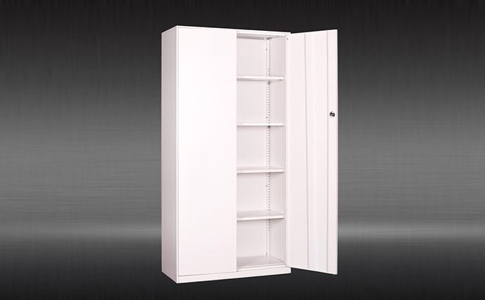 Thin-edge white door filing cabinet 
